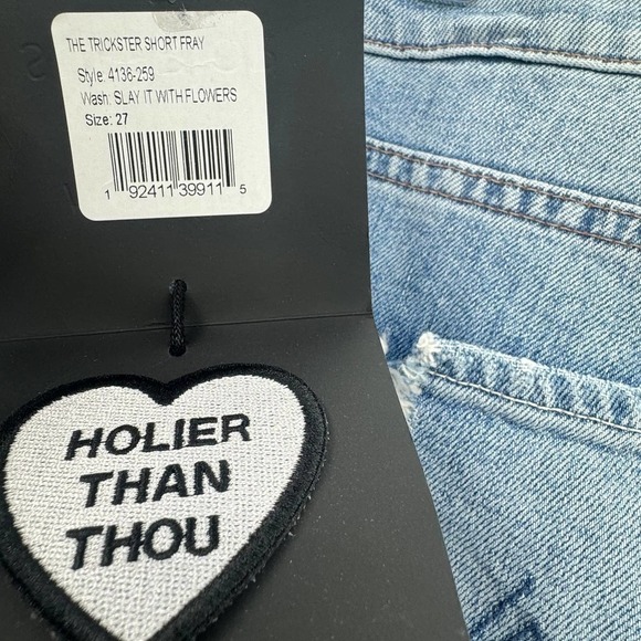 Mother The Trickster Short Fray in Slay It With Flowers Shorts Size 27 NWT - Picture 12 of 13